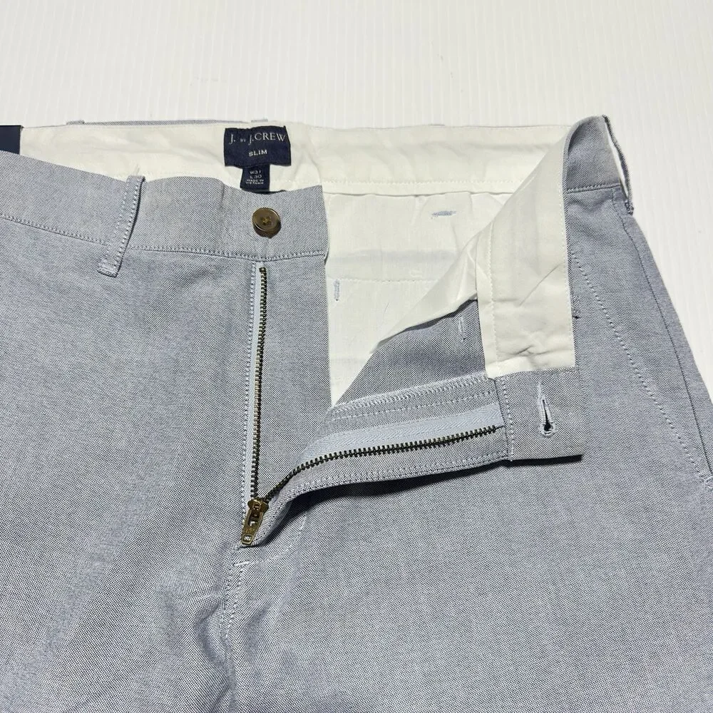 J.CREW Slim fit Pant Blue Mens Size 31x30 Preppy Cotton Chino NWT